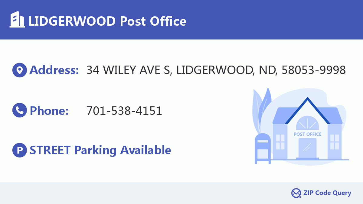 Post Office:LIDGERWOOD