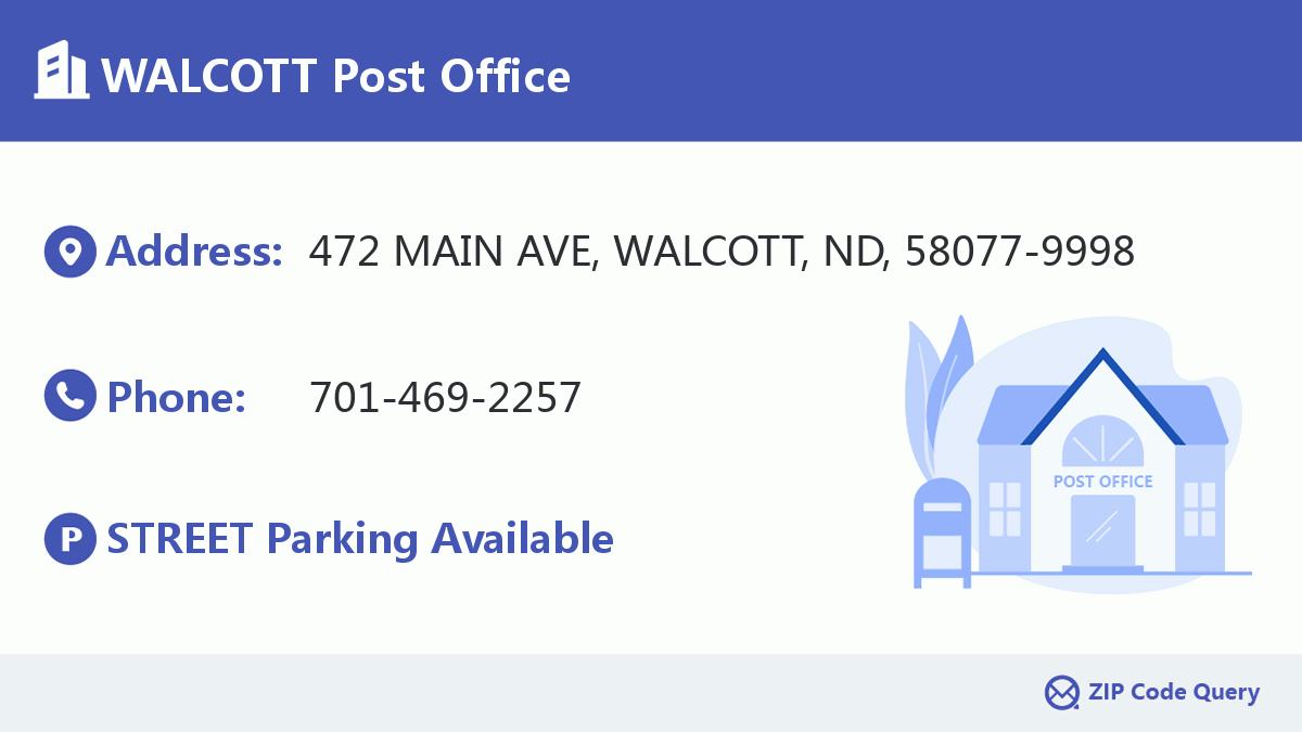 Post Office:WALCOTT