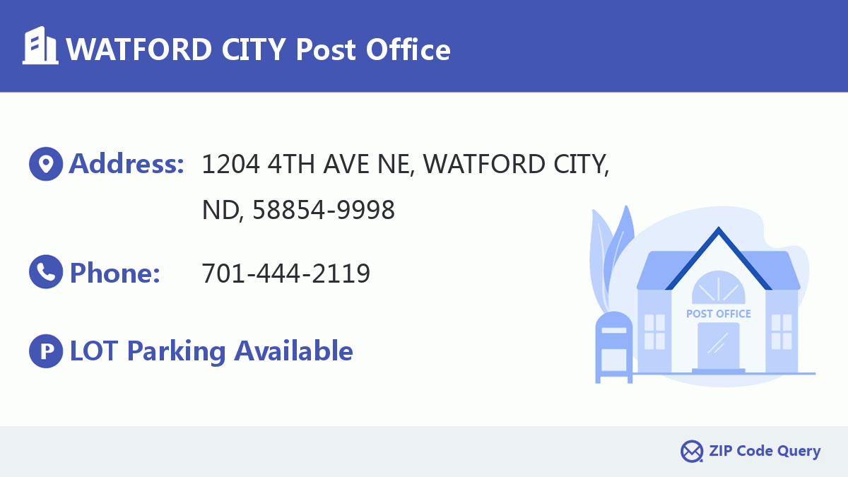 Post Office:WATFORD CITY